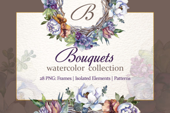 Bouquet Blooming Meadow Watercolor