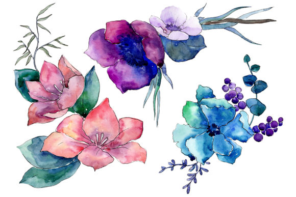 Bouquet Elegance Watercolor