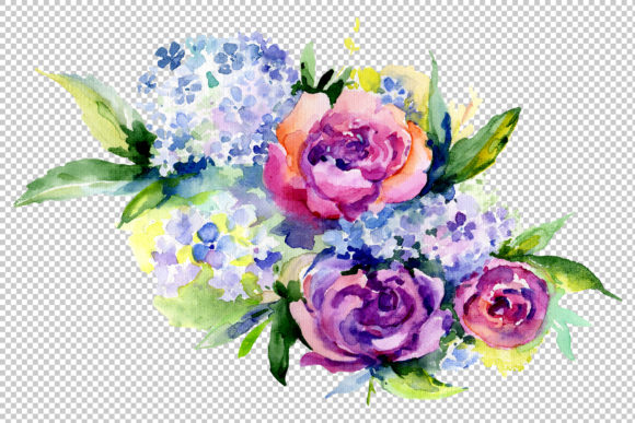 Bouquet Romantic Watercolor Illustrations