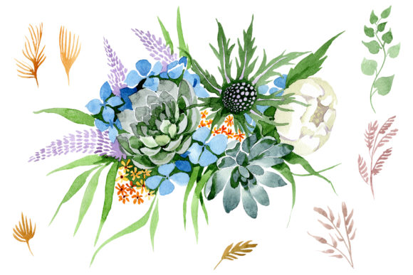 Bouquet Summer Beauty Watercolor
