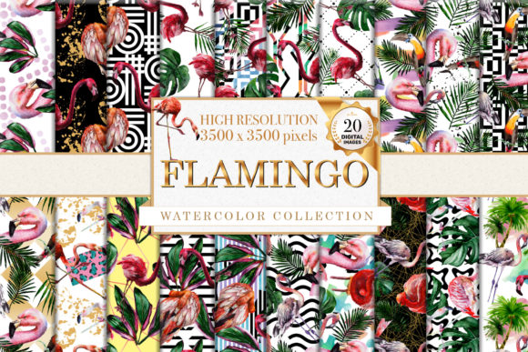 Colorful Watercolor Patterns for Illustrations